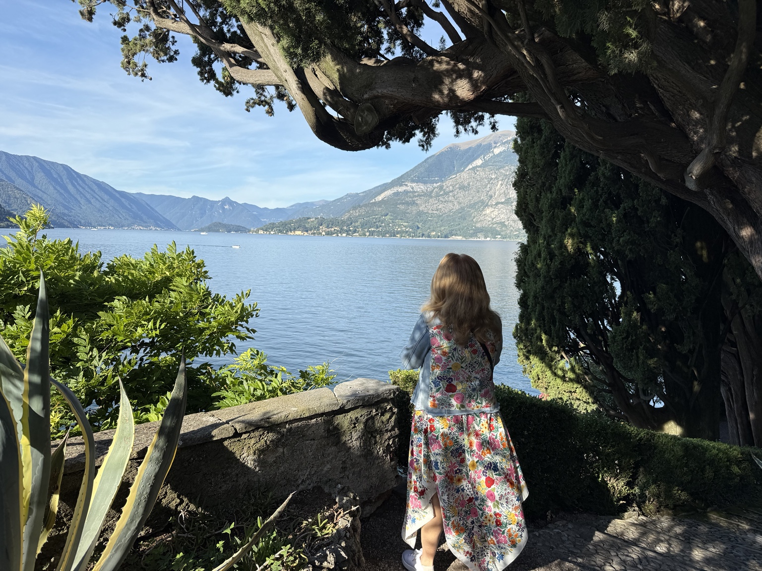 Angie overlooking Lake Como