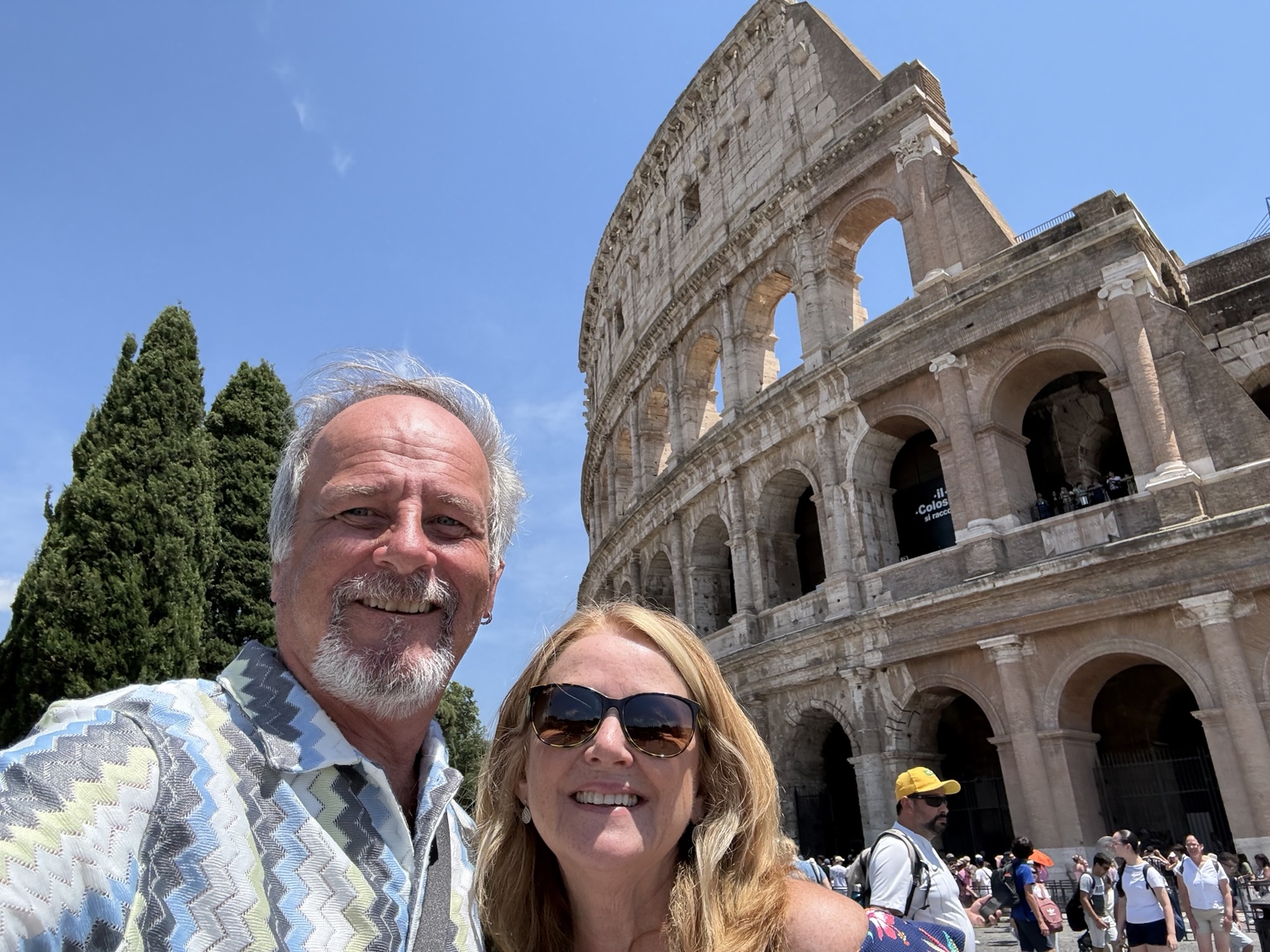 Jim and Angie at the Colosseum in Rome